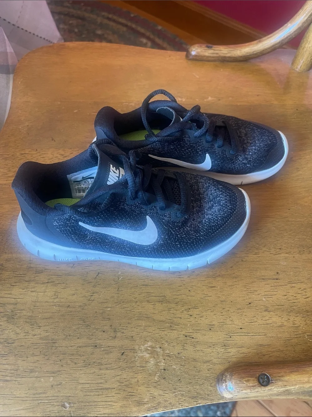 Nike Kids Black & White Knit Sneakers